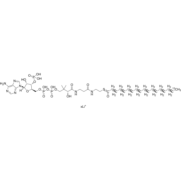 Stearoyl coenzyme A-13C18 lithium (stearoyl coenzyme A lithium salt-13C18)